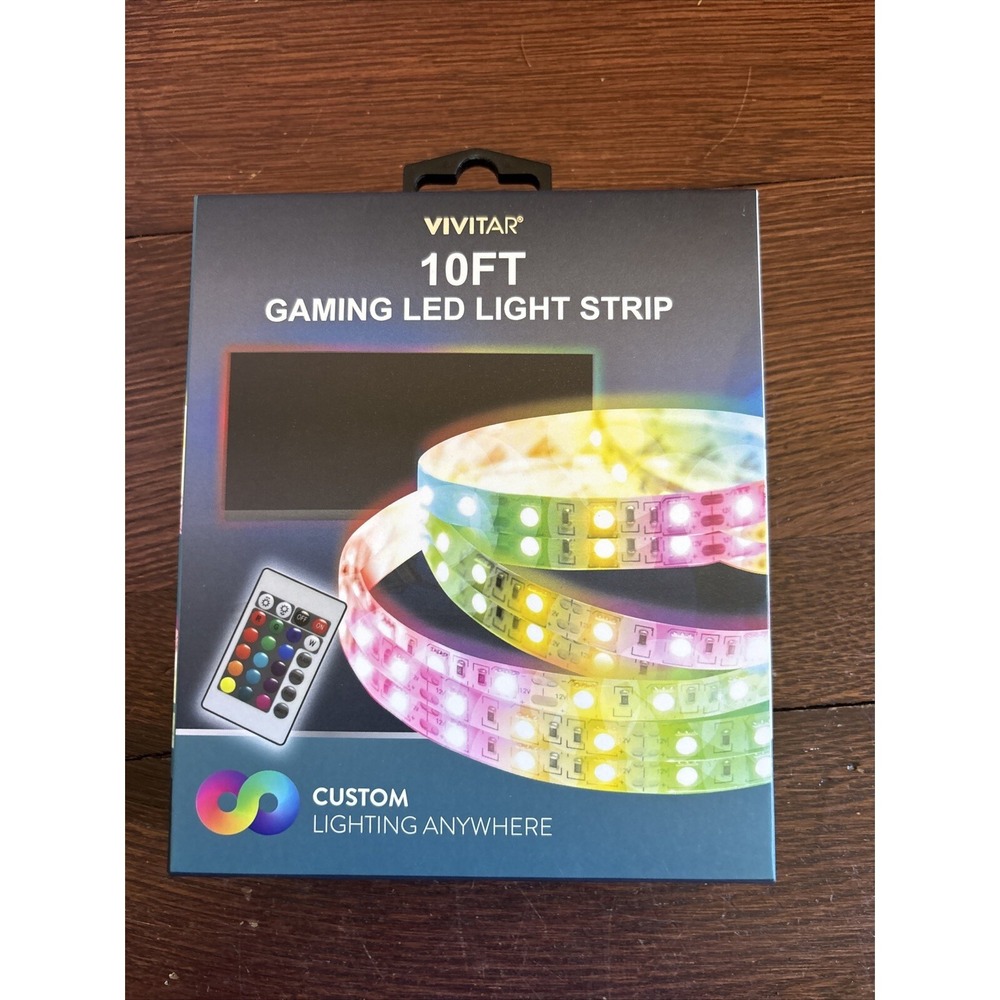 Vivitar 10Ft Gaming Led Light‎ Strip USB Powered Connection IR Remote Control